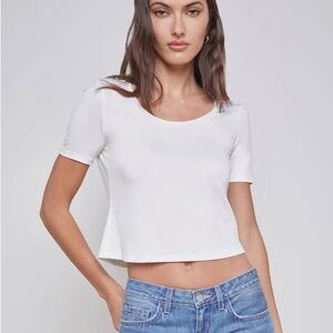 L'AGENCE White Top - Dana Tee White - L'AGENCE M / White